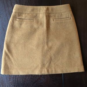 LOFT wool blend camel skirt, size 2